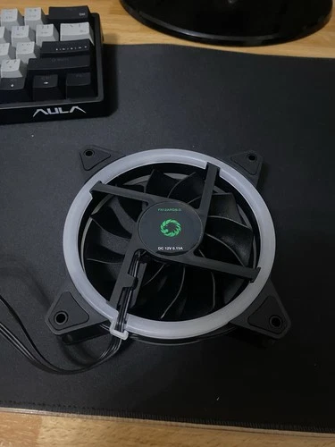 GameMax Velocity 12cm Rainbow RGB PC Case Fan 4-Pin MF Aura Header 3-Pin Power
