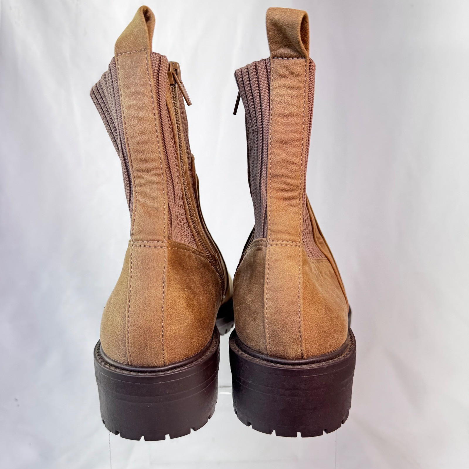 SAOLA Stivaletti donna DV Dolce Vita Orelia taglia 9 marrone suola a strappo zip