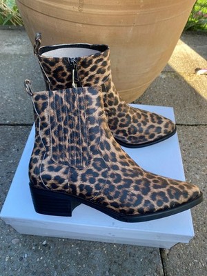 Marco Tozzi 25081 Leopard Print Faux Leather Cowboy Boot UK4/37EUR