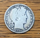 Antique 1906-D BARBER HALF-DOLLAR Circulated