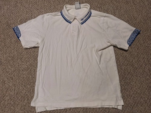 Umbro Polo Shirt Button Soccer Logo Vintage 90s Embroidered XL