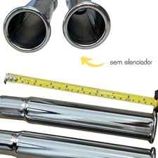 9.6 24cm Top Tail Pipe Ends Pair Exhaust Tips Vw Bug T1 Beetle Ghia T2 Bus T3