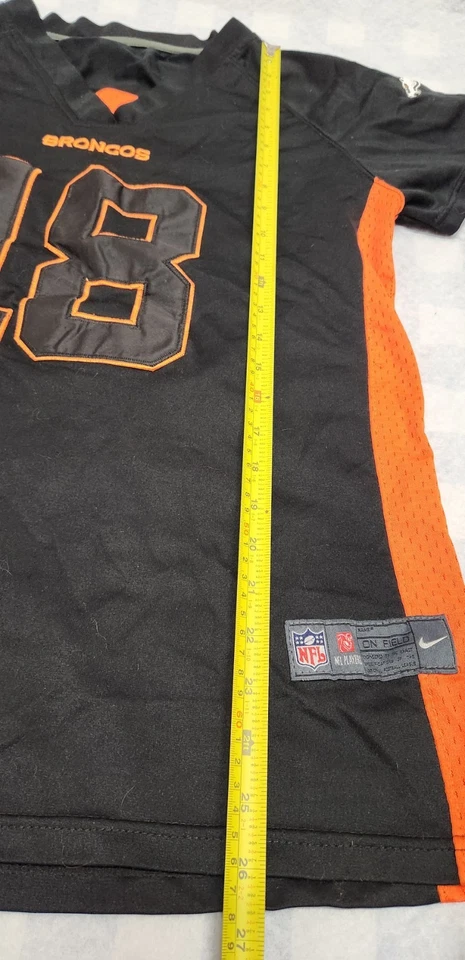 Camiseta deportiva de fútbol americano Nike XXL negra y naranja de los Manning Broncos para mujer Foto 2 de 4