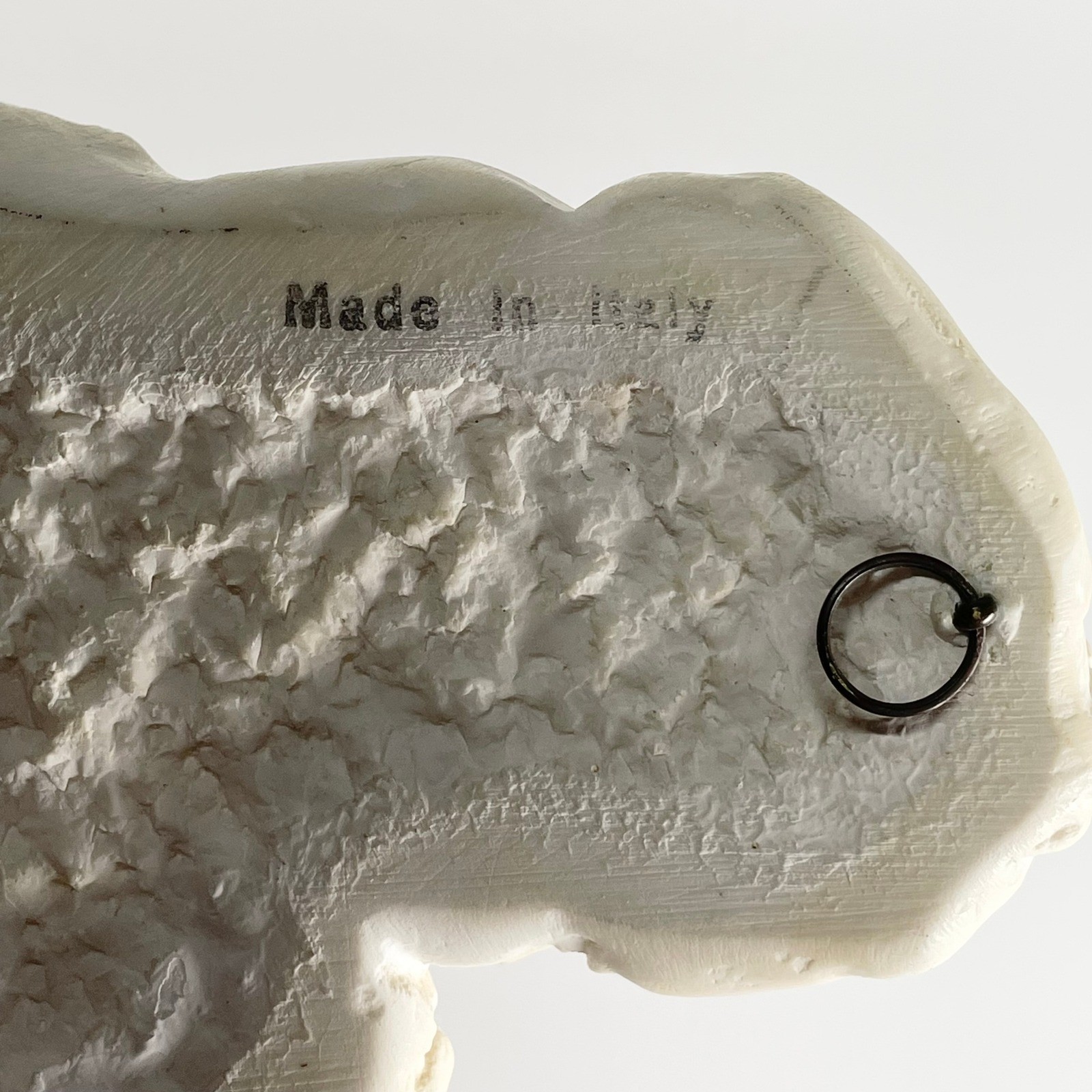 Vintage Mother Mary and Child Wall Plaque White Resin Art Deco Old World Italy