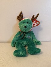 Ty Beanie Baby 2002 Holiday teddy the Christmas Bear Excellent Condition