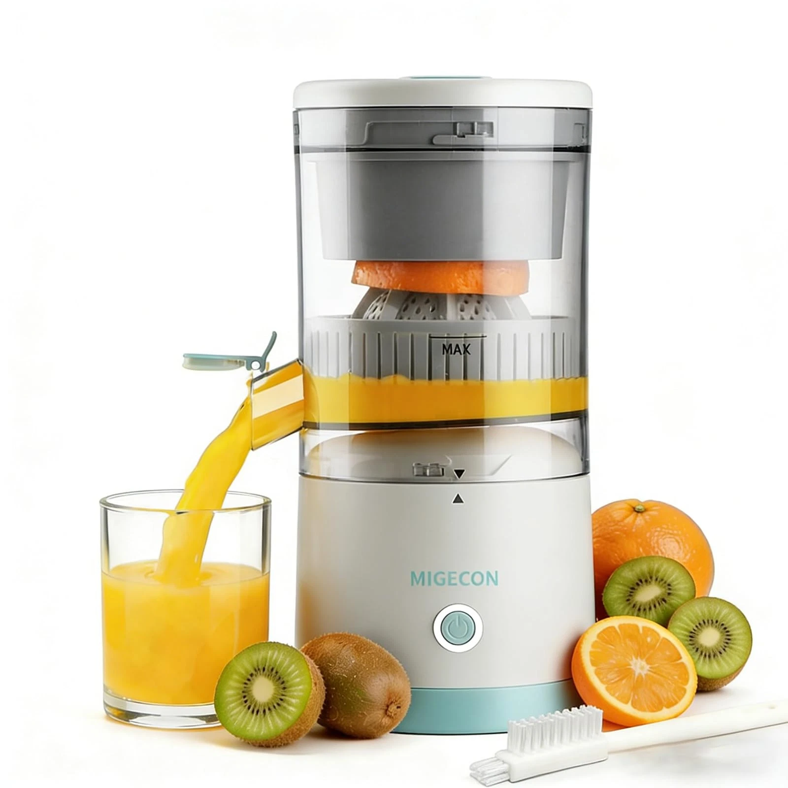 Electric Citrus Juicer Machine, Orange Juicer with USB and Cleaning Brush, Po...
