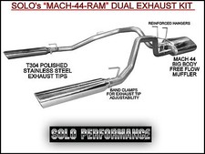 Hemi Dodge Ram 1500 Pickup Dual Exhaust Kit Stainless Steel 2009 - 2017