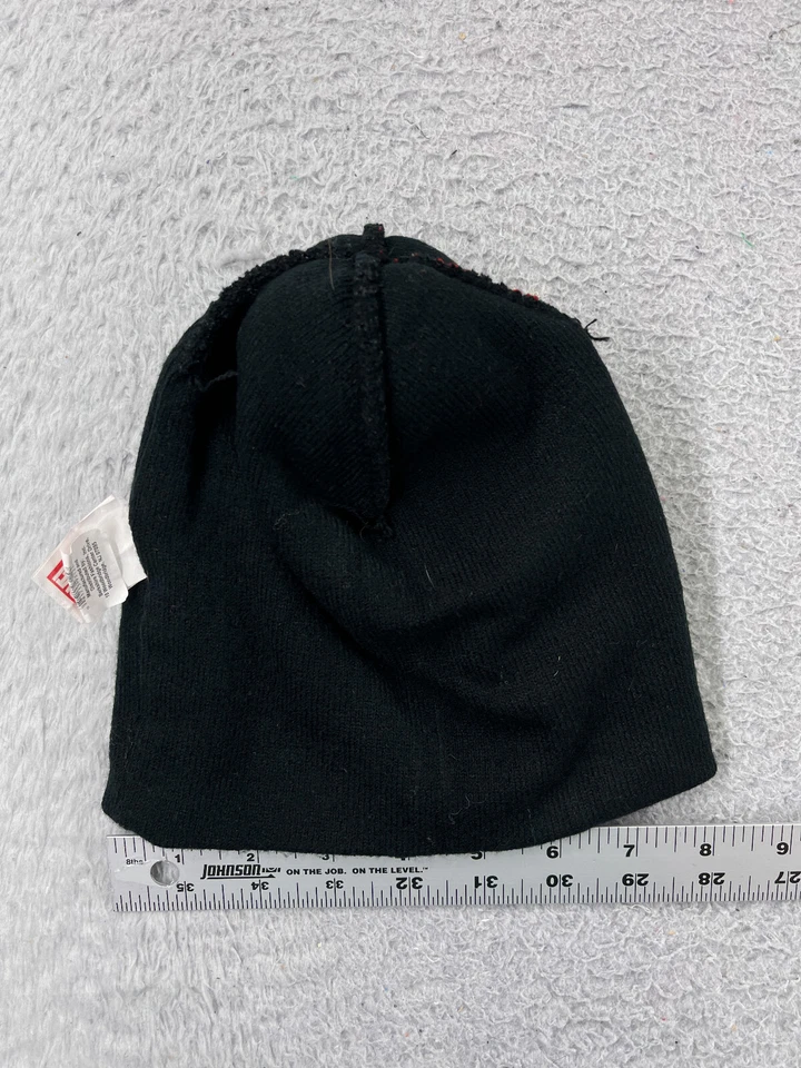 Gorro Spiderman Toque Juvenil Rojo Negro Tejido Bordado Mezcla Acrílico Pom de Esquí Foto 4 de 4