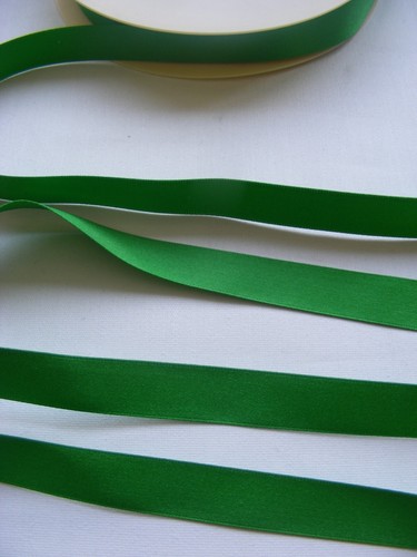 3mtrs Berisfords double satin ribbon -Various GREENS & various widths - Picture 6 of 8