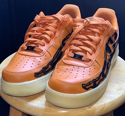 2020 Nike Air Force 1 Low “Orange Skeleton Halloween” CU8067-800