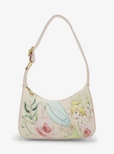 Disney Peter Pan Tinker Bell Pastel Floral Shoulder Bag PURSE NEW