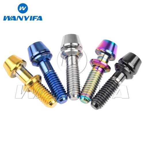 4pcs Titanium Bolt M4x15.3mm Taper Torx Screws with Ti Washer for Ritchey C260 - Picture 6 of 12