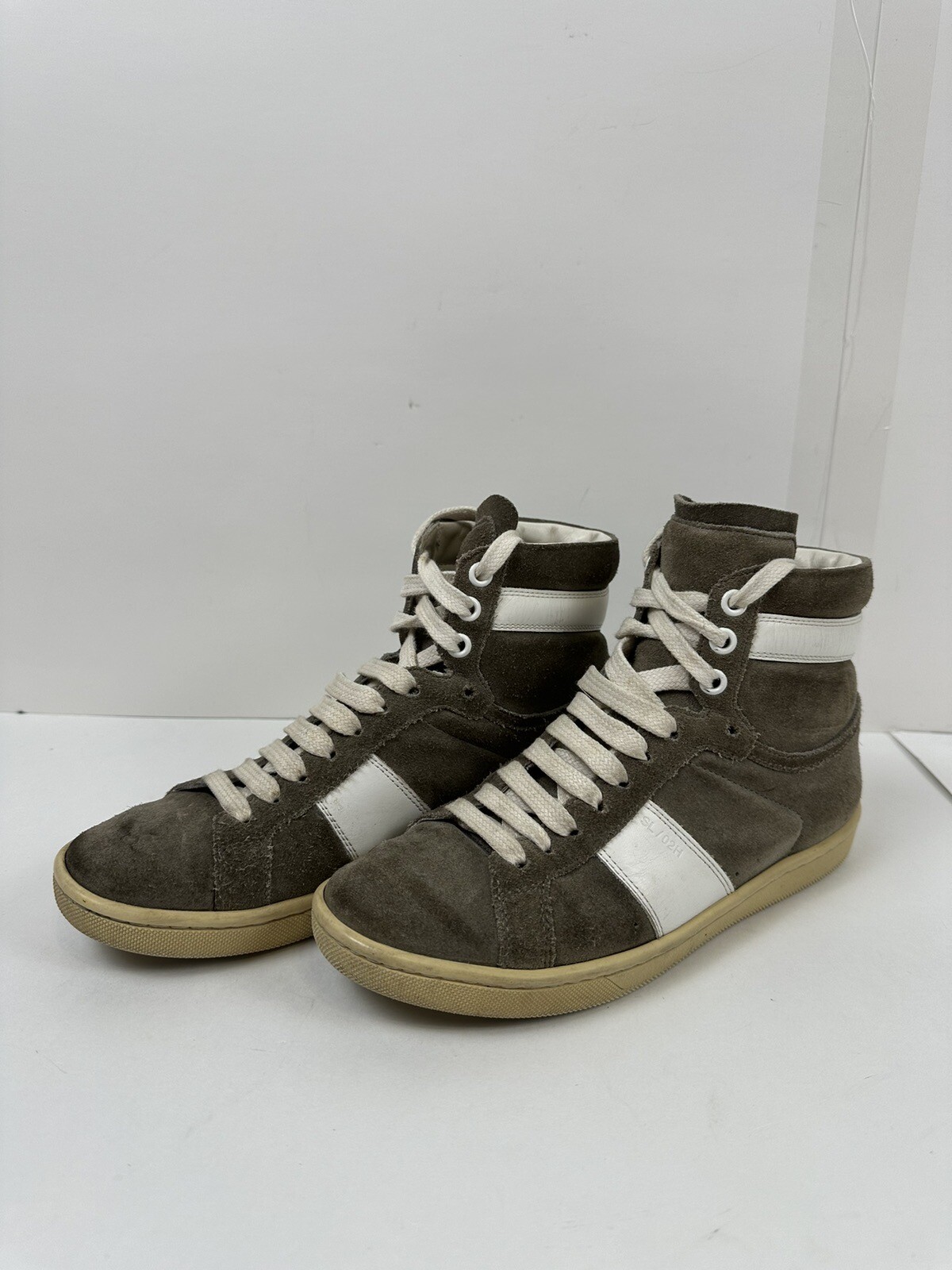 Sneakers alte Saint Laurent SL 02H YSL scamosciate taglia 34 1 2