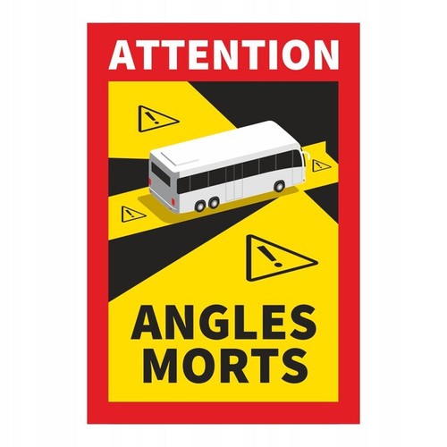Angles Morts Aufkleber Sticker Frankreich LKW | Bus stark haftend UV-beständing - Bild 8 von 15