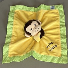 Garanimals My Best Friend Monkey Security Blanket Green Yellow Lovey Baby Plush