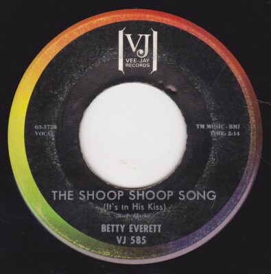 BETTY EVERETT  ''THE SHOOP SHOOP SONG''/''HANDS OFF '' VEE JAY (VG+)