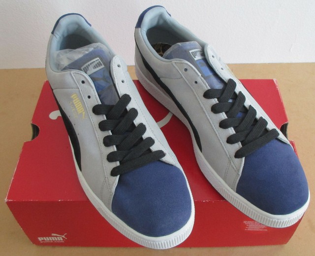 puma suede black team gold white