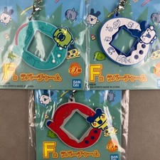 Bandai Spirits Tamagotchi Rubber Charm Strap Keychain 3pc Lot Ichiban Kuji Prize