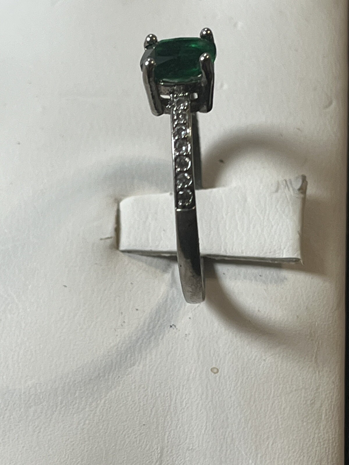 Created Emerald Ring Solid Sterling Silver 925 Si… - image 6