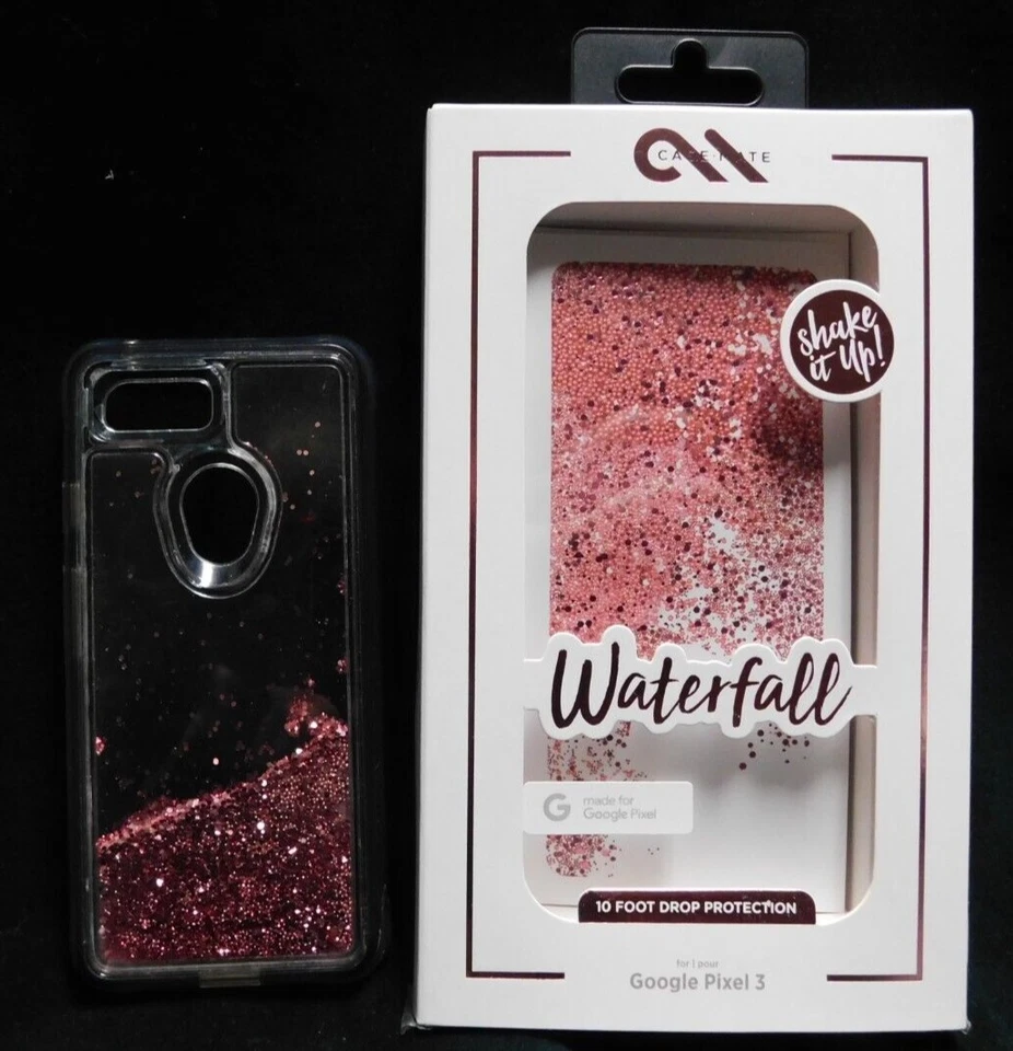 Case-Mate 瀑布式手机保护套 外壳 适合谷歌 Pixel 3 - 粉色闪光 — 第 3/4 张图片