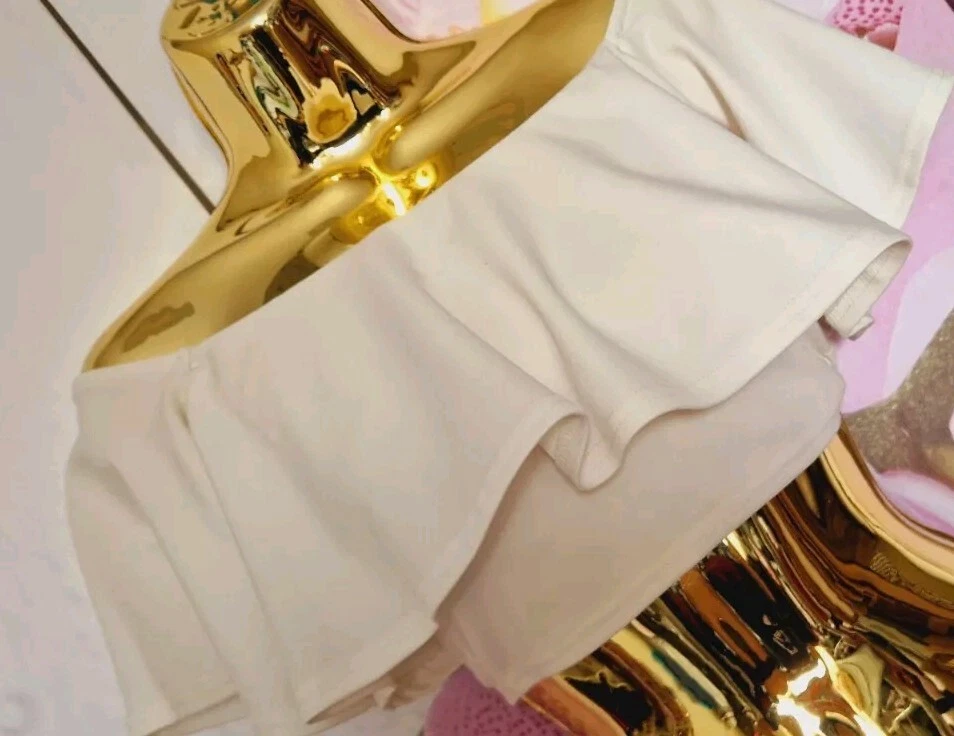 BELLA CAMICETTA CROP TOP DONNA SCOLLATO MISSGUIDED TAGLIA 6 8 EUR 34 XS