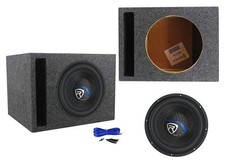Rockville K5 W10K5S2 10" 1200 Watt 2 Ohm Car Subwoofer Vented Sub Box Enclosure