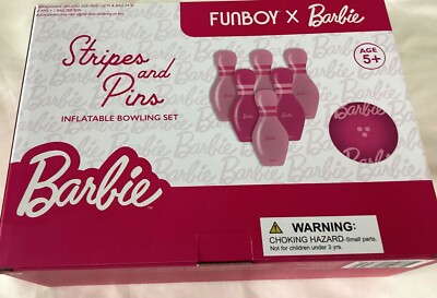 Mattel Barbie Funboy Stripes & Pins Inflatable Bowling Set #968
