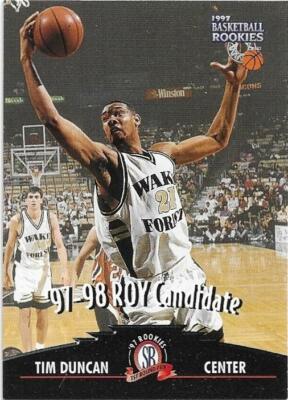 TIM DUNCAN 1997 Score Board card #57 Wake Forest Demon Deacons