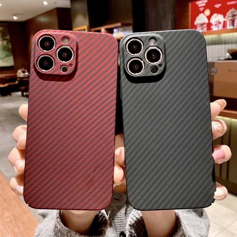 Funda de fibra de carbono para iPhone 15 14 Pro Max 13 Pro 12 Pro Business a prueba de polvo Foto 2 de 4