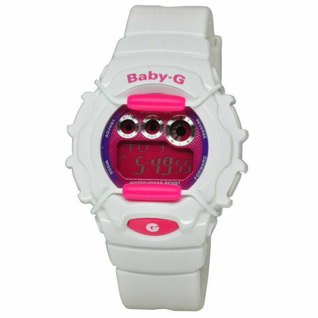 Casio Baby G Tough White Metallic Pink Dial Ladies Watch Bg1006sa 