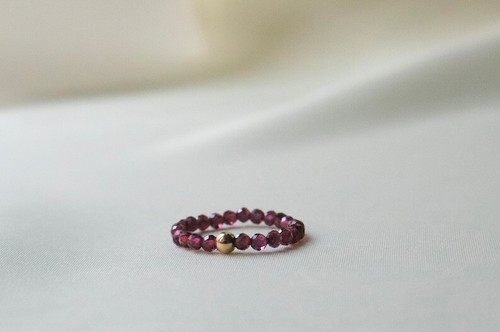 A++ Schöne rote Granat facettierte runde Edelstein Perlen verstellbare Ringe ... - Bild 11 von 14