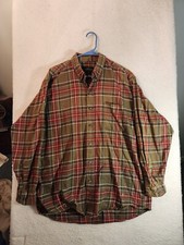 Moose Creek Shirt Men's Large Plaid Flannel Long Sleeve Button Up Cotton
