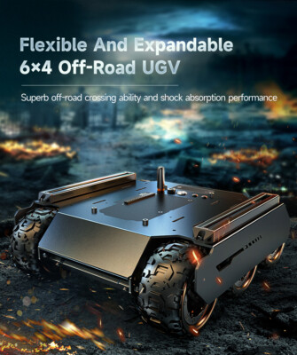 Expandable 6x4 Off-Road UGV Smart Robot Car Kit for Raspberry Pi and for NVIDIA