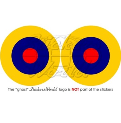 RAF Royal Armée de l'Air Type B1 Roundel Aéronef 75mm 2Vinyl