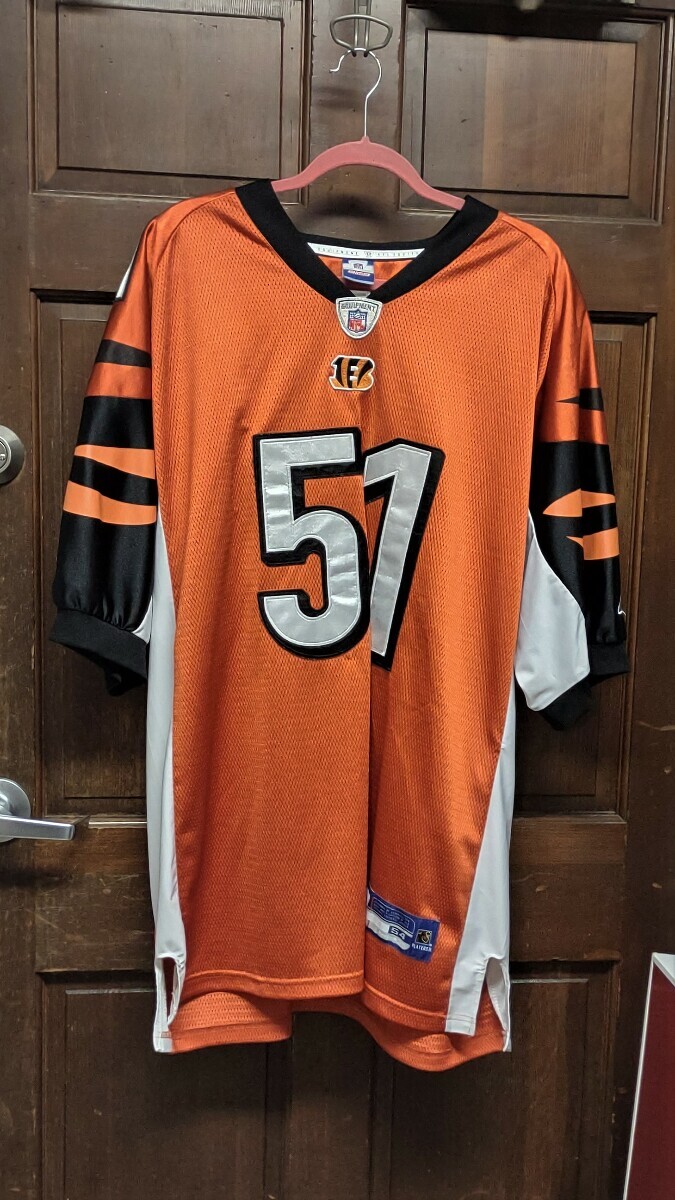 Reebok On Field Cincinnati Bengals #51 Odell Thurman Orange Jersey