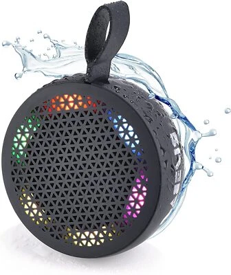 RISEBASS Bluetooth Speaker Wireless Waterproof Outdoor Portable with flashing Led Lights
