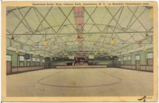 Skateland Roller Rink, Celoron Park, Jamestown NY Postcard 1945