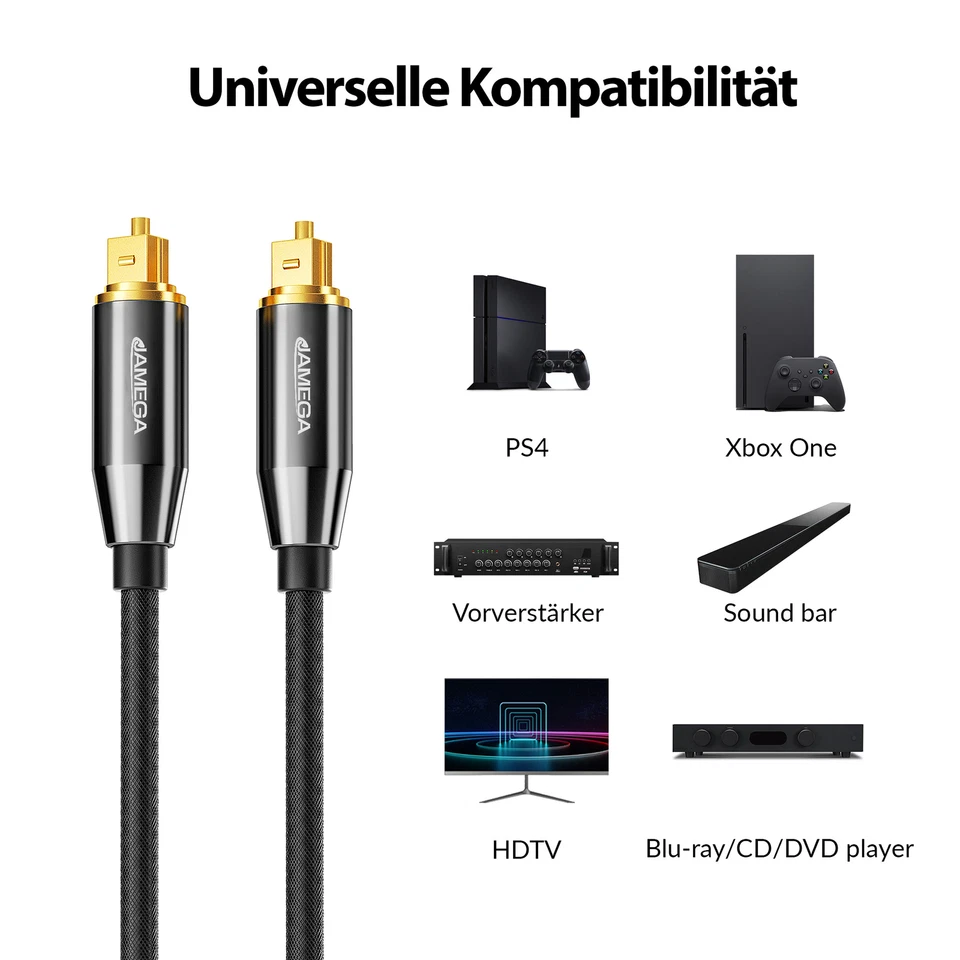 Toslink Cable Optical Digital Audio Digital Lead Fibre Optic SPDIF Audio Lead 0.5m-5m - Image 3 of 4