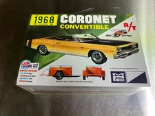 MPC 1/25 scale 1968 Dodge Coronet Convertible with trailer model car kit