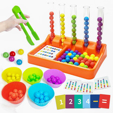 Counting and Color Sorting Toys, Preschool Kindergarten Learning Activities, Mat