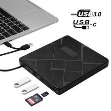 Type-C USB3.0 RW CD DVD Writer Burner External Optical Drive Player TF/SD Reader