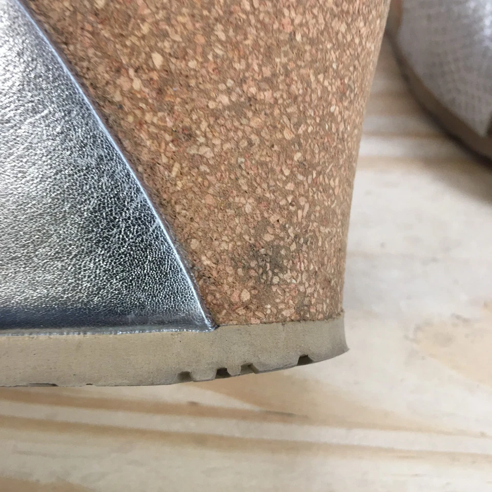 Sandalias Mephisto para mujer 41 Lissandra con correa plateada y hebilla tacón de cuña Foto 4 de 4