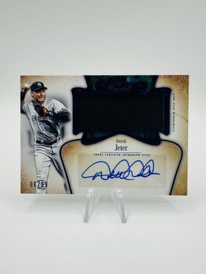 Derek Jeter 2026 Topps Tier One Game Used Jumbo Relic Auto /99 Yankees Mem MLB