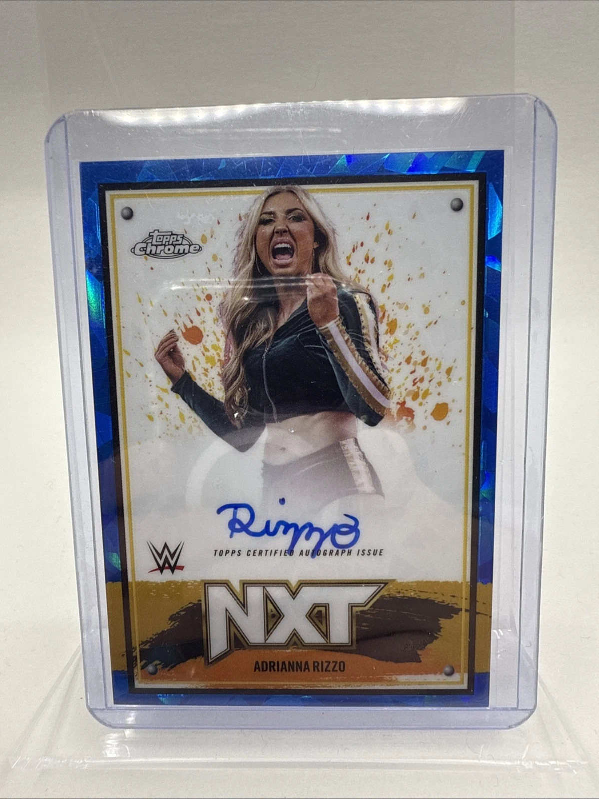 2025 TOPPS CHROME WWE SAPPHIRE ADRIANNA RIZZO NXT AUTO PL