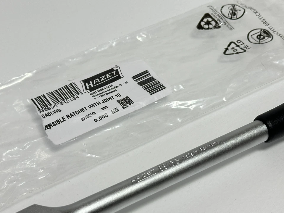 NEW Hazet (Germany) 3/8" Drive Flex Head Ratchet w/ Blue/Black Soft Comfort Grip - Image 4 of 4