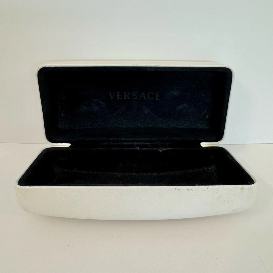 Versace Sunglasses Empty Case Replacement Hard Clam White - Image 4 of 4