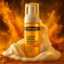 Neutrogena Soothing Clear Calming Mousse Facial Cleanser Turmeric 4 oz Free Ship