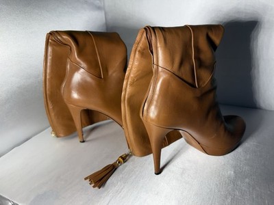 Gucci Fold Over Leather Platform Boots Women s Size 40