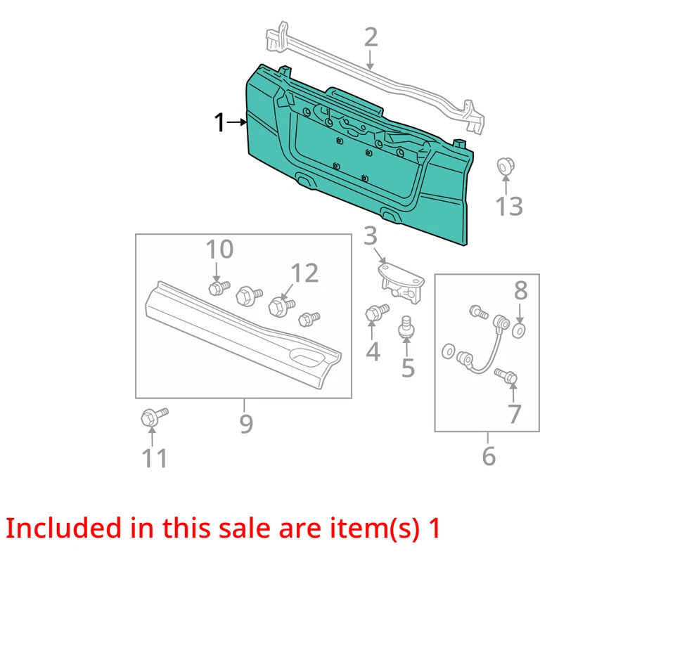 Trunk/Hatch/Tailgate Lower Gate Fits 09-11 ELEMENT 1153623 - Image 4 of 4
