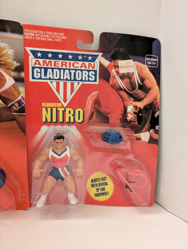 Lote de figuras vintage de gladiadores americanos Nitro Zap Turbo Mattel Foto 4 de 4